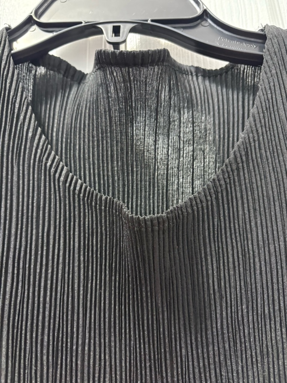 Unbranded Isse Miyake Style Black Pleated Cap-Sleeve Dress Abstract Print Dress - Picture 3 of 16